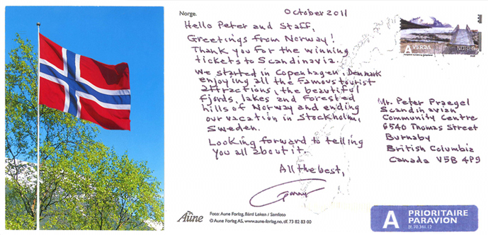 2011 Prize Winners Postcard